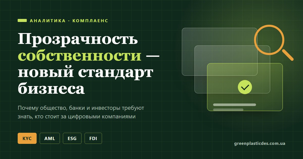 Прозрачная структура собственности: комплаенс, инвестиции и доверие в цифровом бизнесе